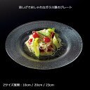 お皿 おしゃれ パスタ皿 カレー皿 ガラス プレート リム皿 小皿|涼しげ 透明 食器 3サイズ(10cm 20cm 23cm)サラダ パスタ デザート 小皿 日本製 おしゃれ