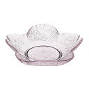 小鉢 ガラス 10.5cm ピンク桜ガラスボウル ガラス食器 小鉢 小皿 桜 食器 業務用 おしゃれ かわいい 和食器