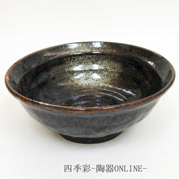 ラーメン どんぶり 21.5cm石目丼 油滴結晶ラーメン丼 おしゃれ かわいい レトロ 定番 ラーメン鉢 陶器 ..