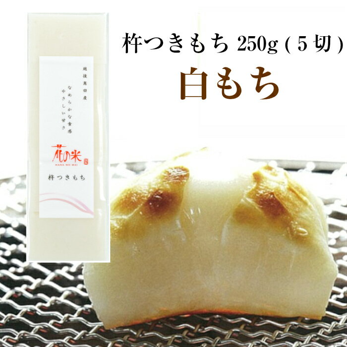 ※メール便配送※【冬季限定販売】杵つきもち「白もち」 250g (5切入)花の米 もち 餅 切り餅 こがねもち【送料無料】【前払い決済不可】