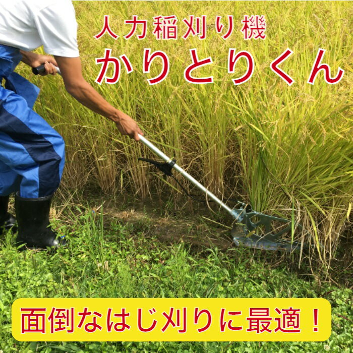 【送料無料】【メーカー直送品】かりとりくん　人力稲刈機人力稲刈り機　かりとり君　刈り取り君刈取りくん　稲刈　角刈り　隅刈り手刈り　刈り取り　稲刈り　稲刈り機収穫　押切 2