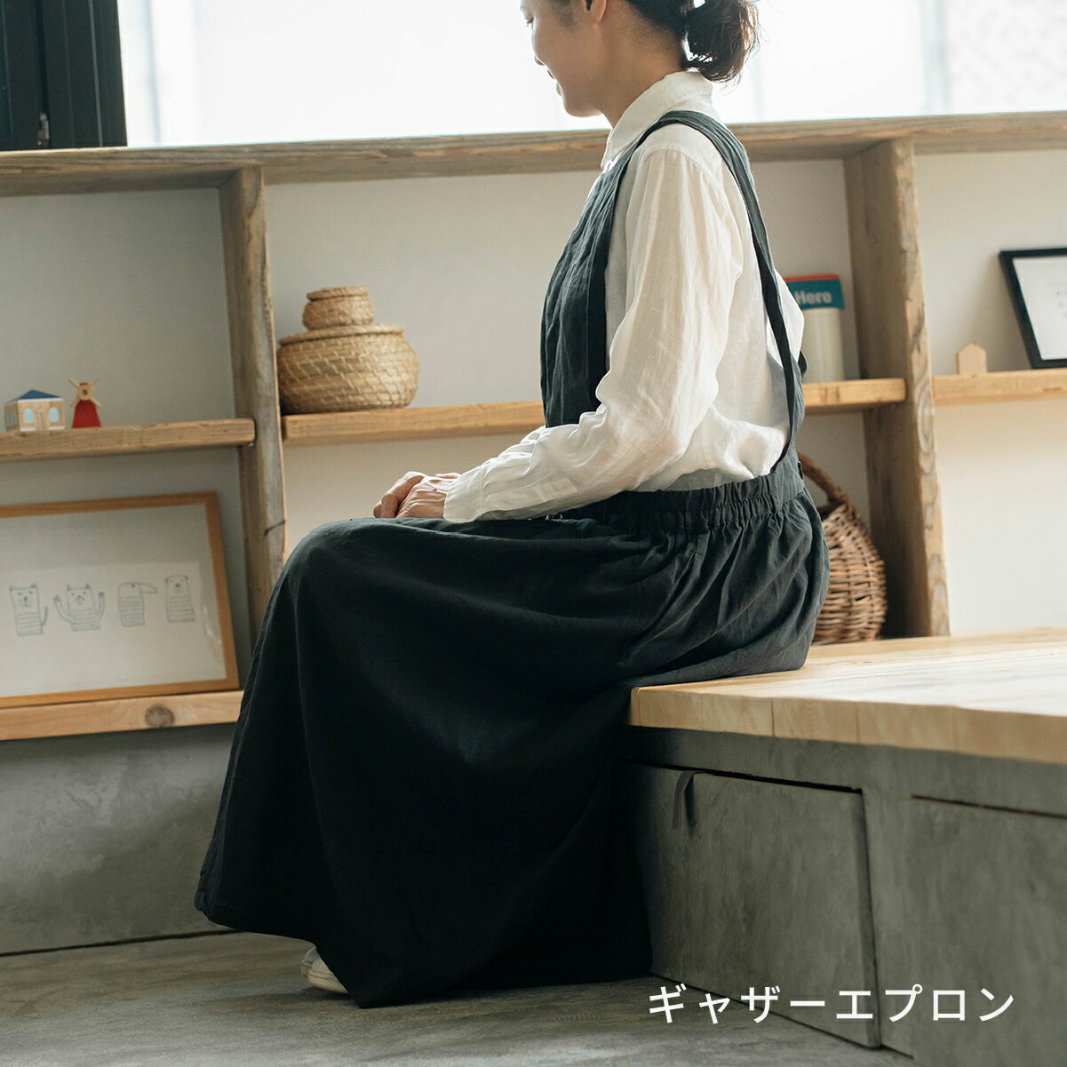 コットン リネンエプロン リネン エプロン ワンピース エプロン コットン リネンエプロン リネン エプロン ワンピース エプロン
