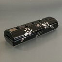 【新柄】美濃焼 筒型 香彩器 大銀襴さくら蓋付き寝かせ香炉