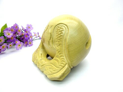 本楠木魚 並彫 5.0寸 撥付