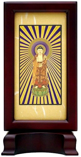 新世紀軸 ブラウン・ローズ サイズ 小スタンド掛軸 1幅(本)販売（ご本尊） 本紙(仏画)：標準仕様真宗大谷派（東立弥陀）