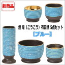 煌煌(こうこう)有田焼 5点セット【ブルー】