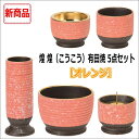 煌煌(こうこう)有田焼 5点セット【オレンジ】