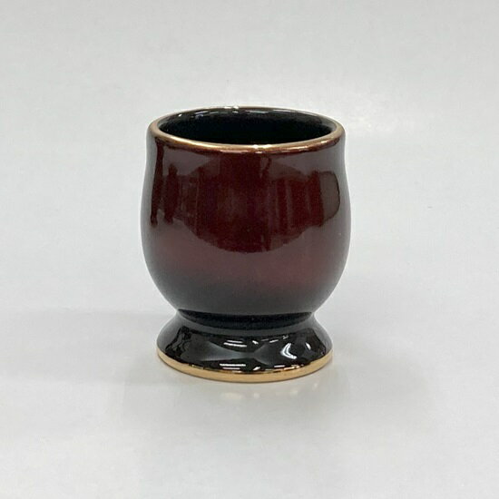 さやか 陶彩漆ワインレッド湯呑・茶湯器