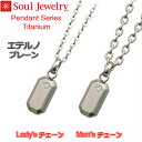 ・チタン製 ペンダント【エテルノ プレーン】ネックレスチェーン2種類
