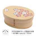 【全品P10倍+20時より10%OFF】 曲げわっぱ 一段 弁当箱 蒔絵 雅 sakuraまげわっぱ 天然木製 お弁当 ランチボックス かわいい おしゃれ be...