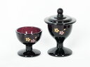 創価学会 仏具 ガラス 実(みのり) ワイン 仏茶器セット(ご飯入れ・お水入れ)