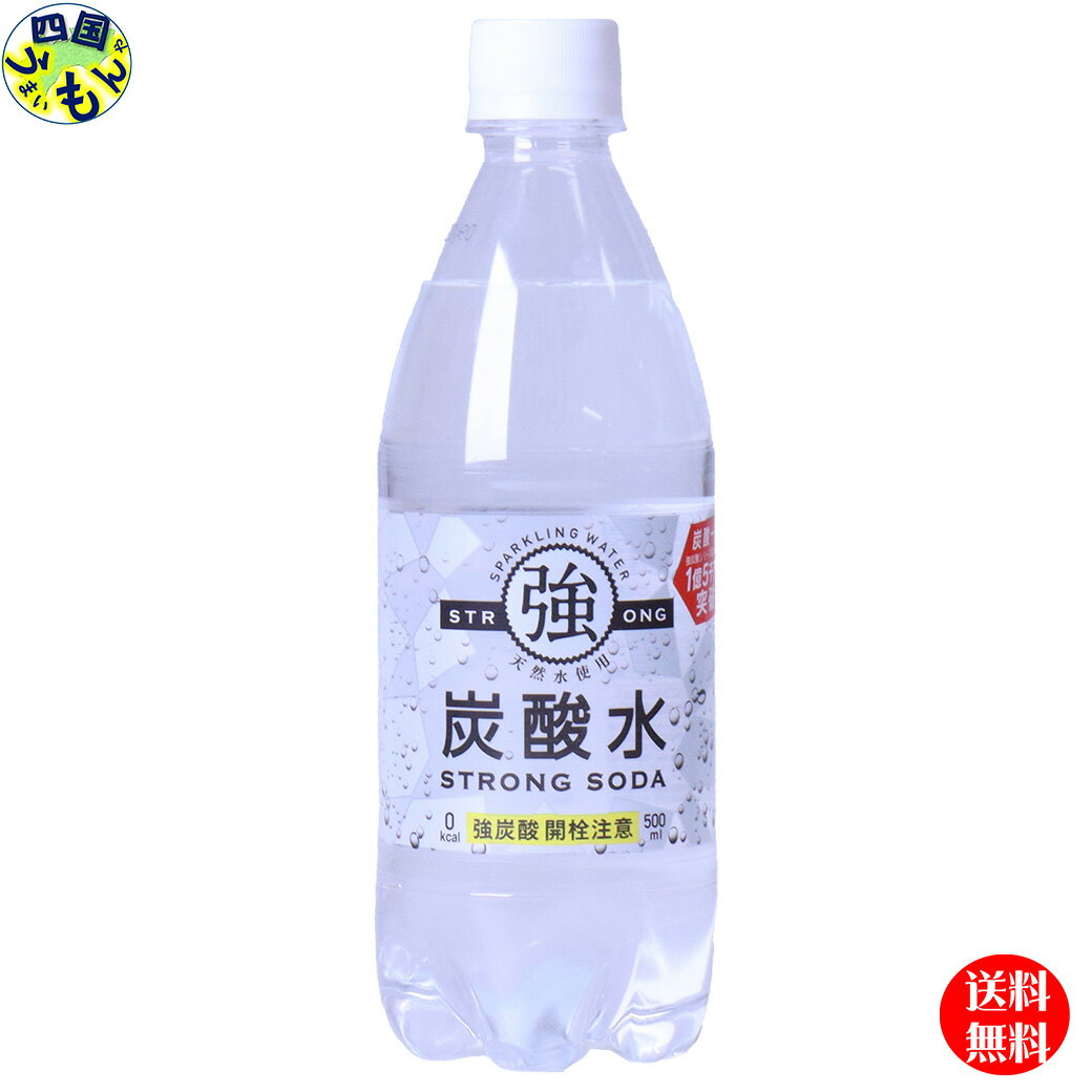 【送料無料】【地域限定】友桝飲料 強炭酸水 500mlペットボトル×24本入本1ケース