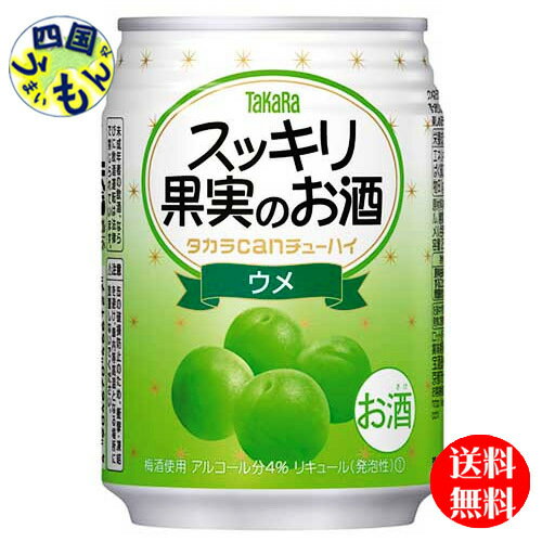 【送料無料】 タカラ　CANチューハイ　スッキリ果実のお酒　ウメ　250 ml缶x 24本 1ケース　24本