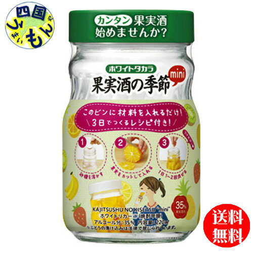 【2ケース送料無料】 宝酒造 ホワイトタカラ　果実酒の季節　ミニ　 35度　220ml　450ml瓶x 6本 2ケース　12本