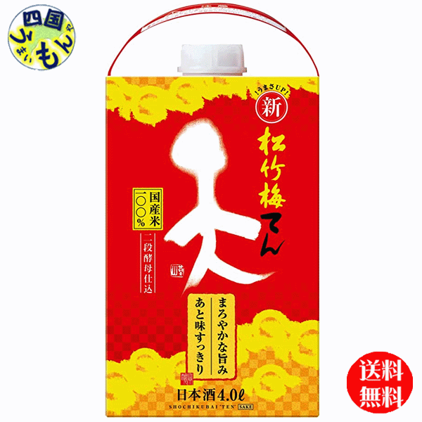 【送料無料】宝酒造 松竹梅 天 4L紙パック×2本 1ケース