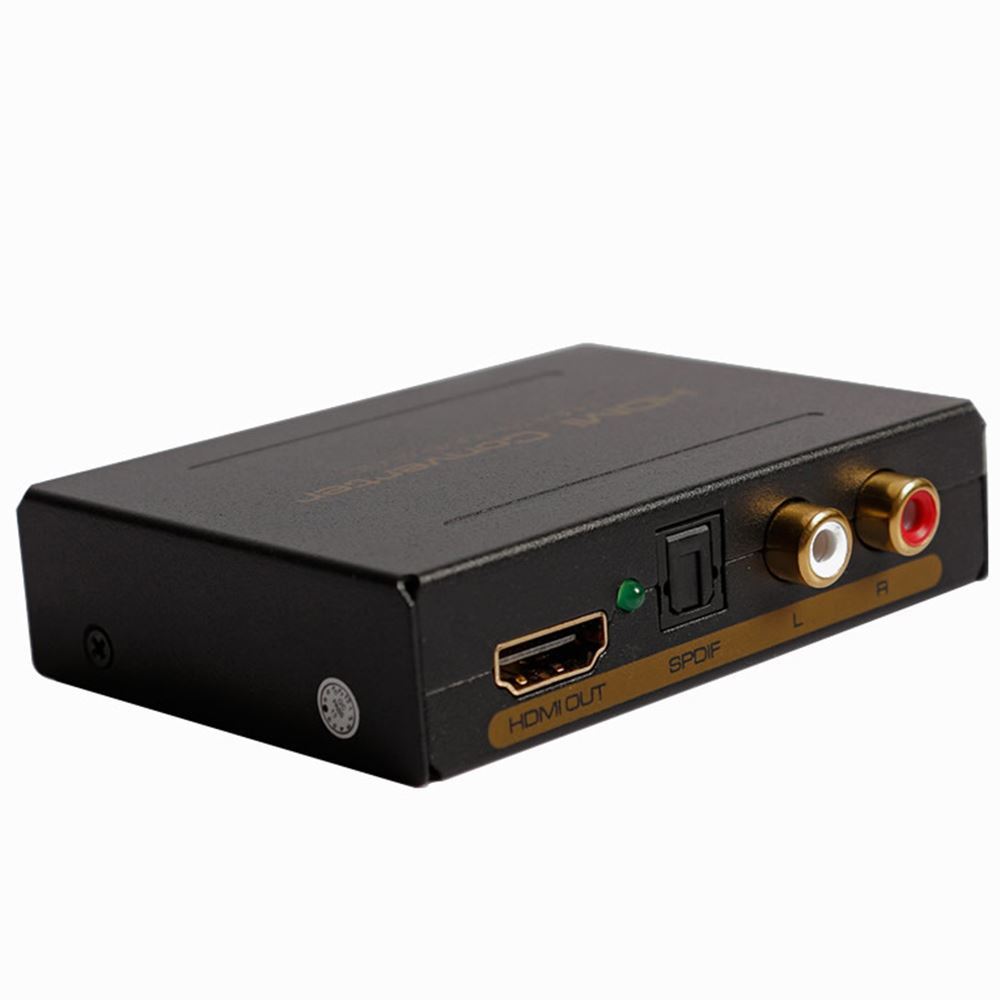 ブラック HDMI→HDMI+オーディオ(SPDIF + L / R)コンバーター アダプター 光デジタ...