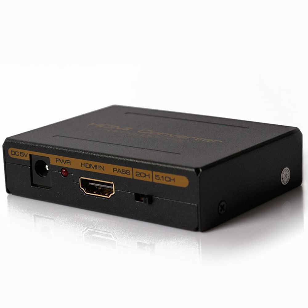 ブラック HDMI→HDMI+オーディオ(SPDIF + L / R)コンバーター アダプター 光デジタ...
