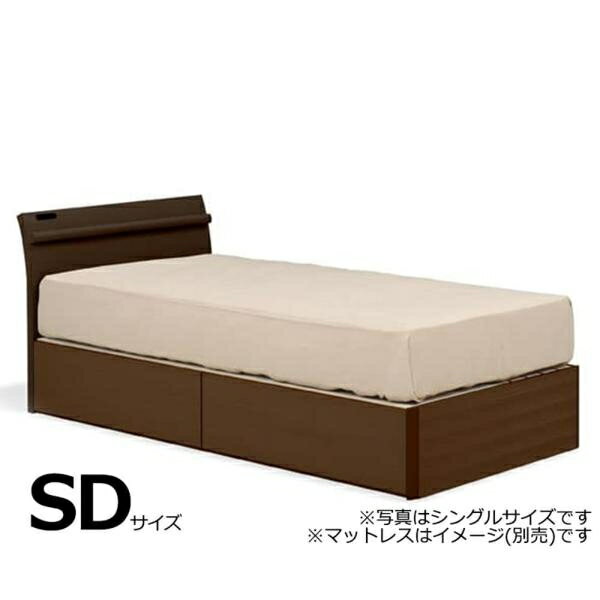 ベッド ベッドフレーム セミダブル 引出し 収納 スピーク3 スリムキャビ 深引き D1152 DBR(ダーク色) ※..