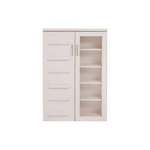 本棚 おしゃれ 大容量 収納 棚 ラック リビング スライド 書斎 スライド書棚 NEWプラス スライド80M WH木目島忠 ホームズ(配送員設置)のサムネイル