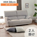2人掛けソファ デビュー077 座面高38cm BE (配送員設置)