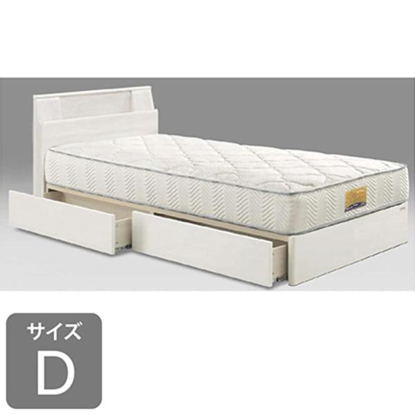 ダブルフレーム　ミラーノ　Sキャビ　引付　WH　ホワイト　※マットレス別売※ (配送員設置)