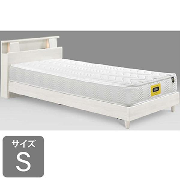 シングルフレーム　ミラーノ　Lキャビ　引無　WH　ホワイト　※マットレス別売※ (配送員設置)