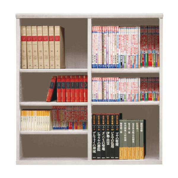 楽天島忠・ホームズ楽天市場店本棚 おしゃれ 収納 棚 ラック コミックラック 家具 書籍 漫画 書棚 オープン SOK72 幅110×高さ90 ホワイト （配送員設置）