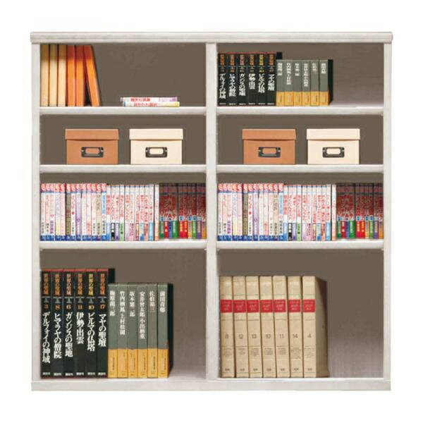 楽天島忠・ホームズ楽天市場店本棚 おしゃれ 収納 棚 ラック 幅110 コミックラック 家具 書籍 漫画 オープン書棚 SOK72 幅110×高さ110 ホワイト （配送員設置）