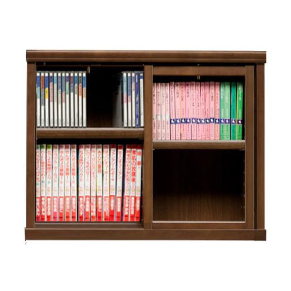 楽天島忠・ホームズ楽天市場店本棚 おしゃれ 収納 棚 ラック コミックラック 家具 書籍 漫画 書棚 スライド SOK72 幅70×高さ70 ブラウン （配送員設置）