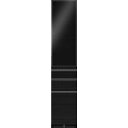 パモウナ キャビネットブリランテ AE−400K B5Y)BKグレイン (配送員設置) ※AE-400Kの扉は 左右開き付替え可能。 (出荷時は左開...