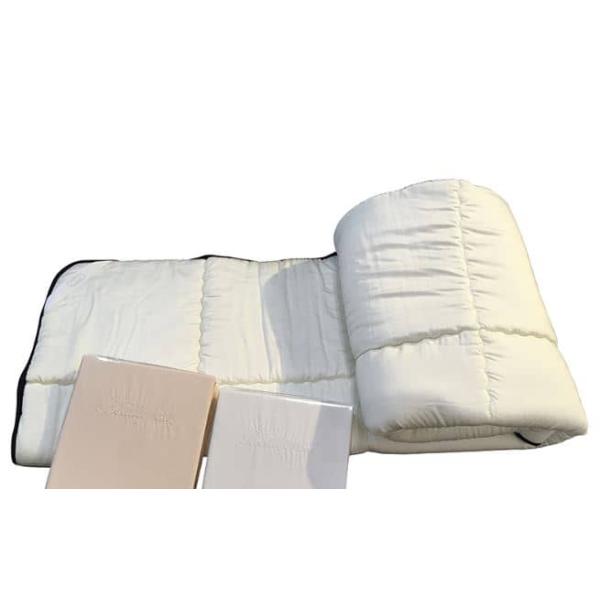 シモンズ 【寝装品3点セット】35厚 ラグジュアリーブラックコンポII LL1450 ダブル I W(アイボリー/ホワイト) (玄関先お渡し商品)