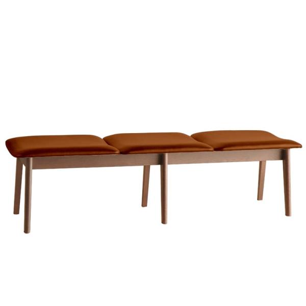 楽天島忠・ホームズ楽天市場店ダイニングベンチ　カムホーム　CF-540ベンチ（147）　CH/AL-OR/A　木部ショコラ／張地オレンジ （配送員設置）