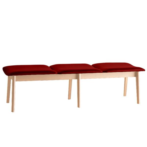 楽天島忠・ホームズ楽天市場店ダイニングベンチ　カムホーム　CF-540ベンチ（177）　OC/AL-RE/A　木部オークカラー／張地レッド （配送員設置）