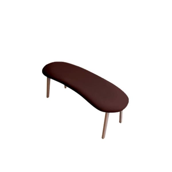 ダイニングベンチ　ミラージュ　ベンチ　CH/AL-DR/A　木部ショコラ／張地ダークレッド (配送員設置)