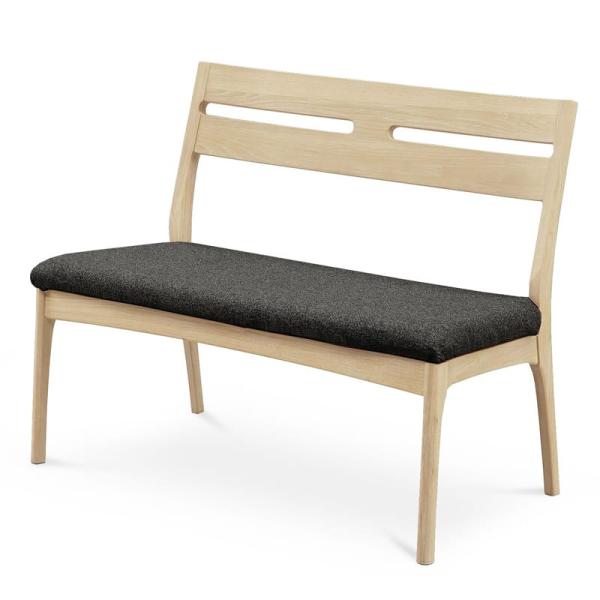 [幅104cm ] 背付ベンチ　CWB−001　OAK　OAK／BK (配送員設置)