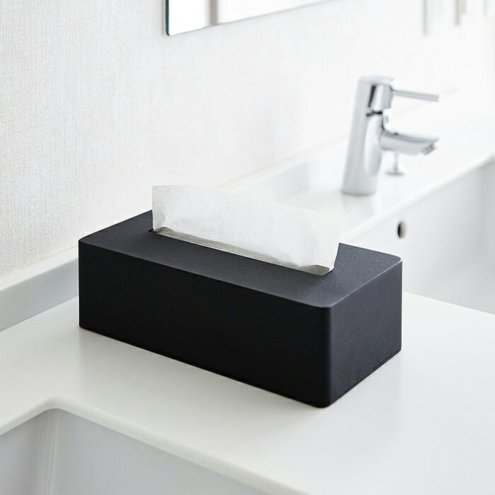 ティッシュボックス タワー ホワイト ブラック 4108/4109 山崎実業 【YZ】 [2]