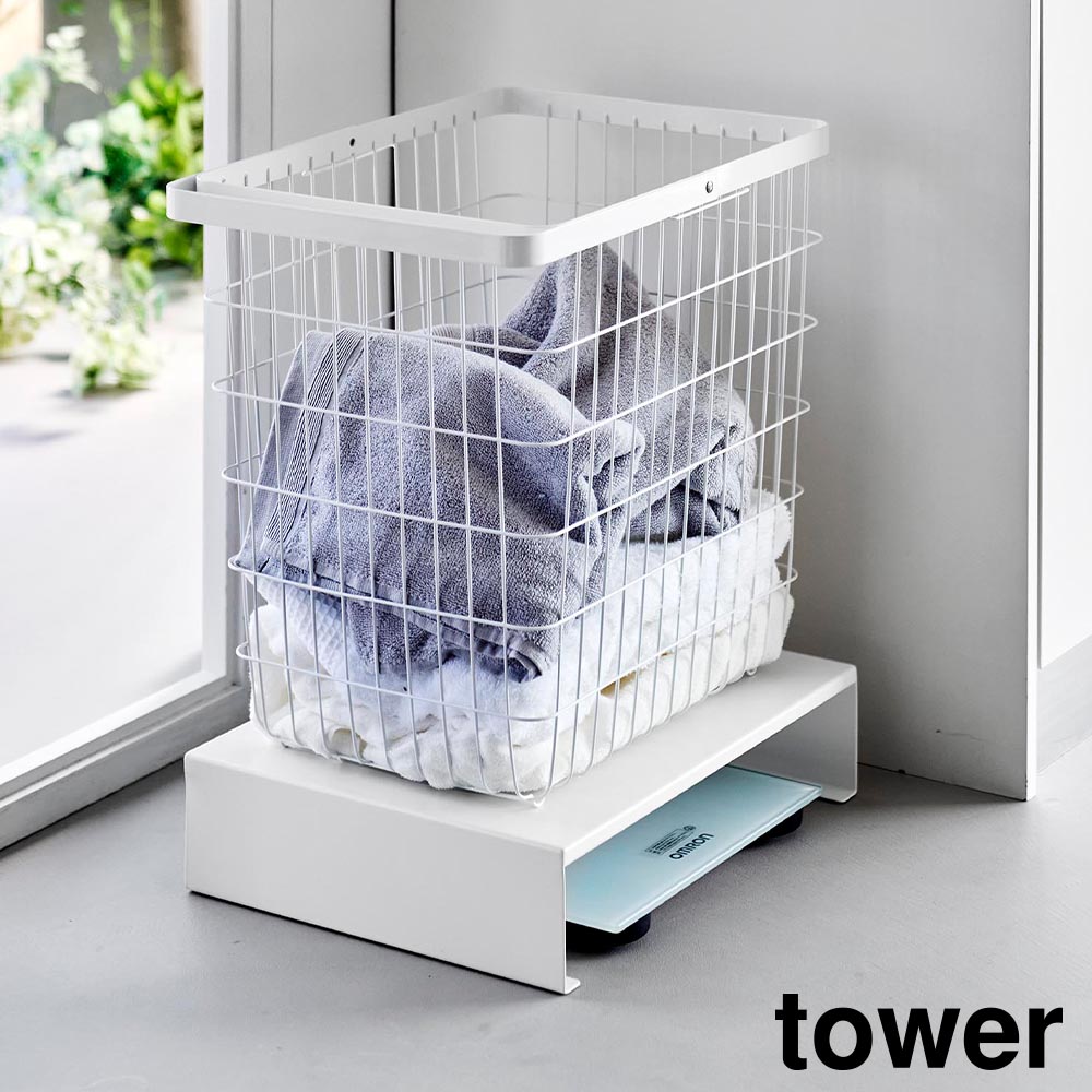 Rakuten - 体重計上ラック タワー 山崎実業 tower ホワイト ブラック 10207 10208 yamazaki タワーシリーズ【YZ】【2604】