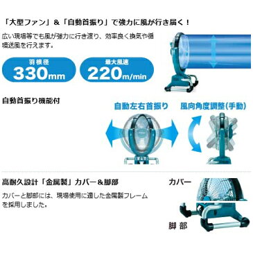 あす楽対応 マキタ 充電式産業扇(業務用扇風機)(ACアダプタ付属・本体のみ) CF300DZ(※バッテリー・充電器別売)