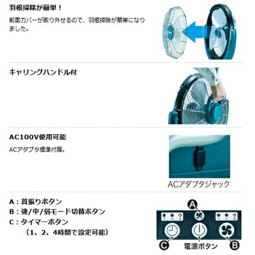 あす楽対応 マキタ 充電式産業扇(業務用扇風機)(ACアダプタ付属・本体のみ) CF300DZ(※バッテリー・充電器別売)