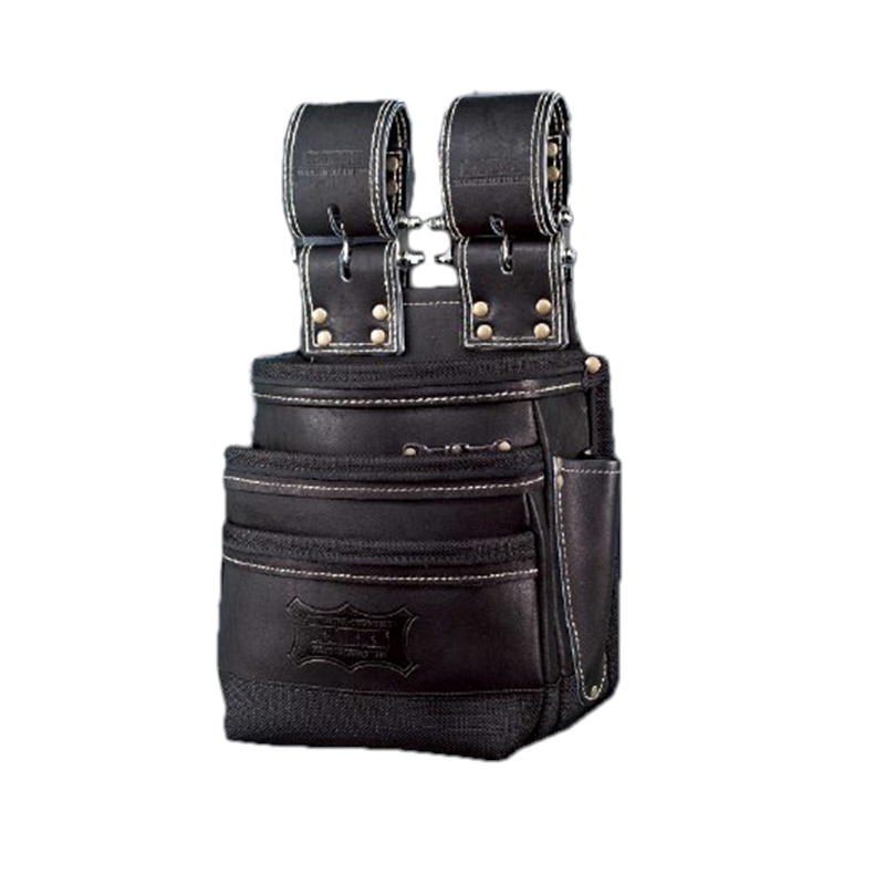 KNICKS ニックス KGB-301DDX 腰袋3段最高級硬式グローブ革チェーン式ブラック (黒) ◆ 1