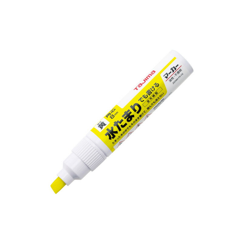 TJMデザイン タジマ ZENM-FKYE 全天候マーカー (太字・角芯) 蛍光イエロー (1本)