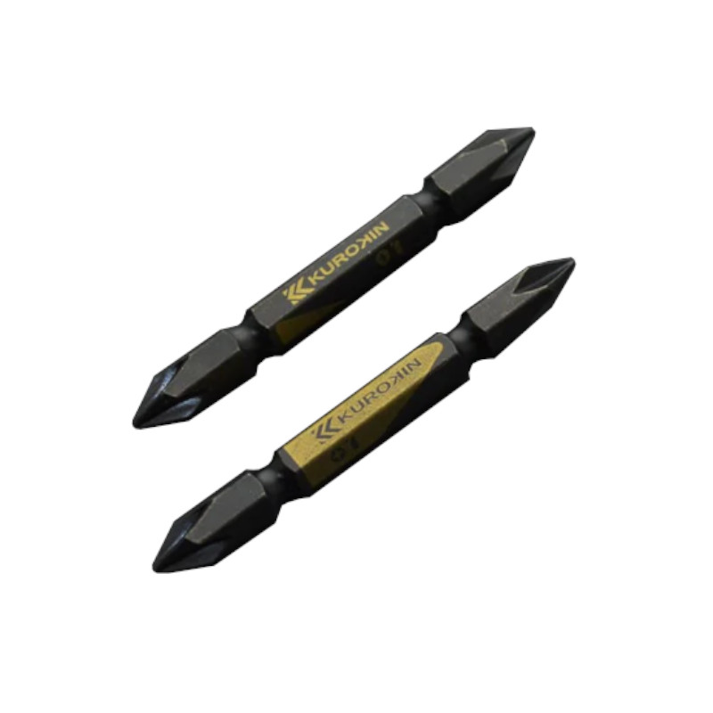 【25日迄 1,000円クーポン配布】フジ矢 KUROKIN 5102-65-BG 両頭ビット2本組 +1x65mm 黒金(クロキン) ◇