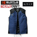 BURTLE(バートル) 3214 防寒ヒートベスト XLサイズ ジェットパープル (電熱パッド・バッテリ別売) THERMOCRAFT 冬 防寒着 電熱ウエア...
