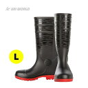 ユニワールド SZ-640 迷彩安全耐油底ゴム長靴 ブラック L ●