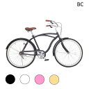 26インチ 自転車 ビーチクルーザー 極太タイヤ BC26 ...