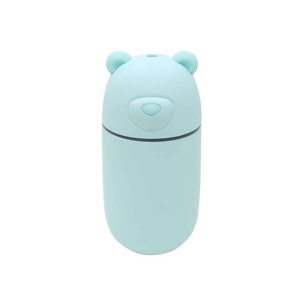 卓上加湿器　USBポート付きクマ型ミニ加湿器 　オフィスや子供部屋に　URUKUMASAN（うるくまさん）　ブルー　送料無料