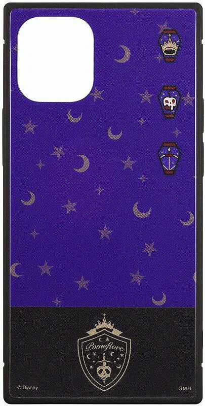 乐天商城 - ディズニー ツイステッドワンダーランド iPhone12mini対応 スクエアガラスケース スマホケース DN-771E(ポムフィオーレ) 送料無料