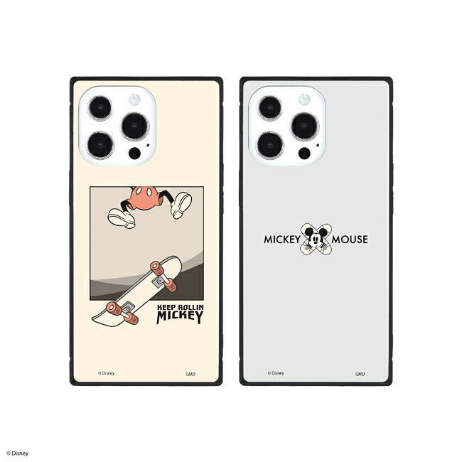 樂天商城 - ディズニーキャラクター iPhone13Pro対応 スクエアガラスケース スマホケース DN-914 送料無料