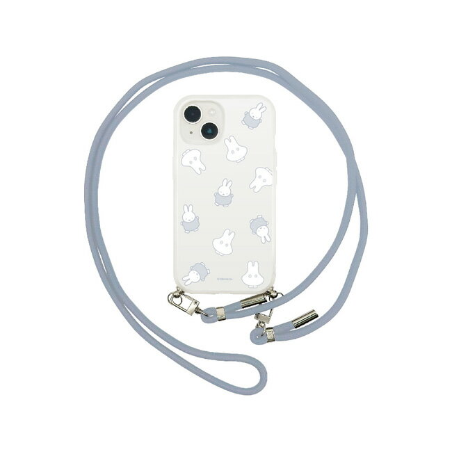 FIT ミッフィー IIIIfit Loop iPhone15 iPhone14 iPhone13対応ケース ストラップ付き ショルダー 透明 携帯ケース スマホケース カバー MF-461C (おばけごっこ) 送料無料