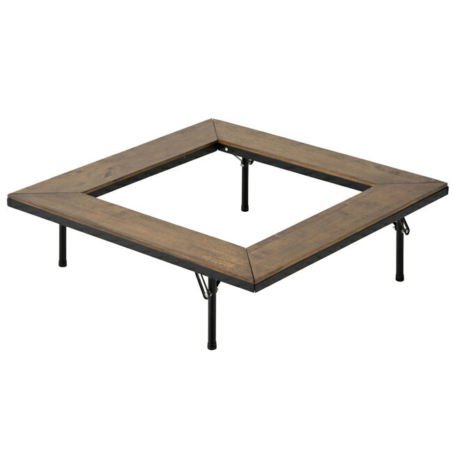 アイアンウッド囲炉裏テーブル 木製天板 和テイスト 団らん 収納バッグ付 簡単組立 81064133 送料無料